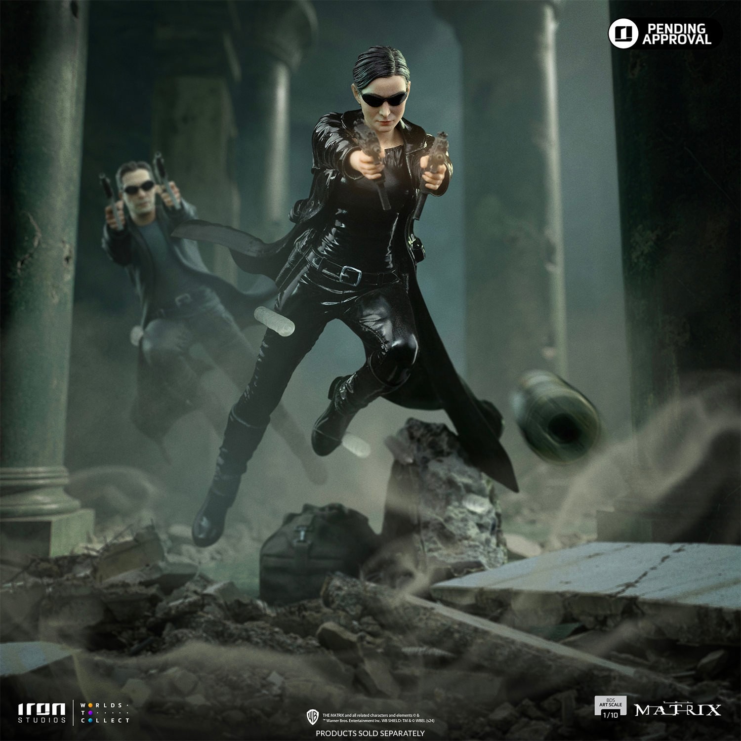 Pre-Order Iron Studios The Matrix Trinity Art Scale Statue
